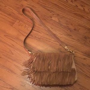 Authentic Tory Burch suede fringe crossbody